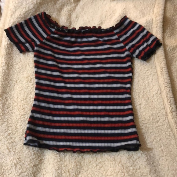 Charlotte Russe Tops - striped off the shoulder top